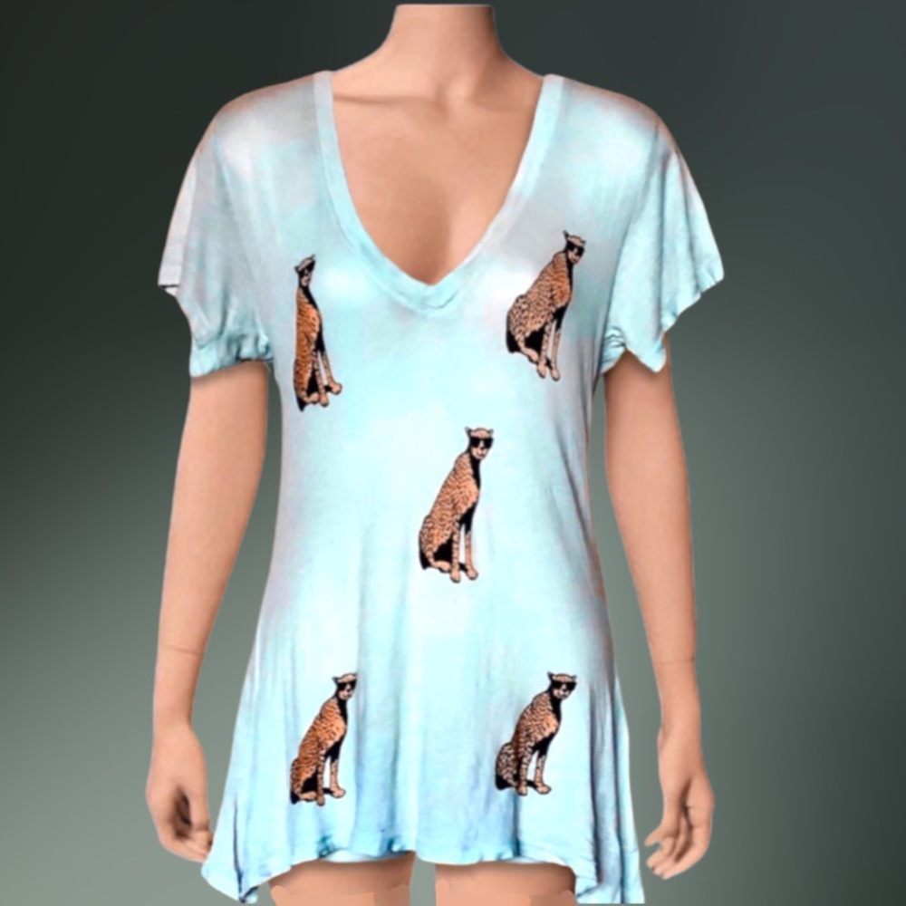 Wildfox shady cheetah top